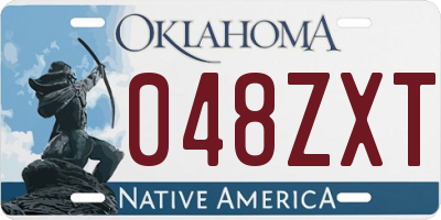 OK license plate 048ZXT