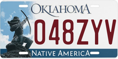 OK license plate 048ZYV