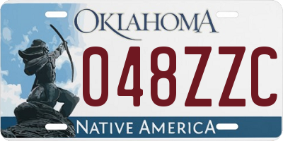 OK license plate 048ZZC