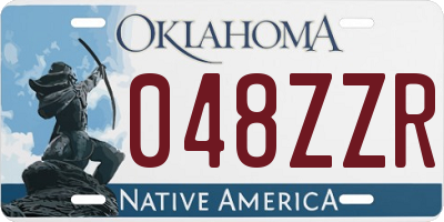 OK license plate 048ZZR