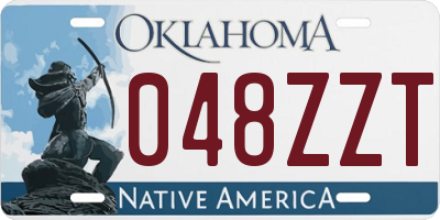 OK license plate 048ZZT