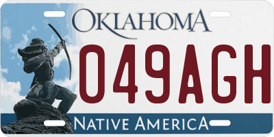 OK license plate 049AGH