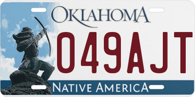 OK license plate 049AJT