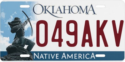 OK license plate 049AKV