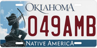 OK license plate 049AMB