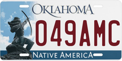 OK license plate 049AMC