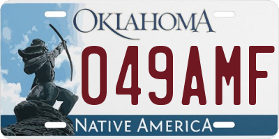 OK license plate 049AMF