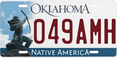 OK license plate 049AMH