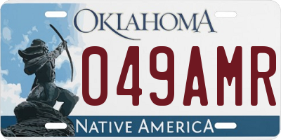 OK license plate 049AMR