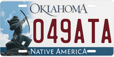 OK license plate 049ATA