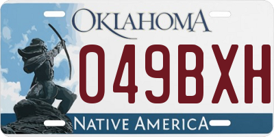 OK license plate 049BXH
