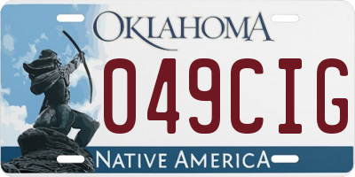 OK license plate 049CIG