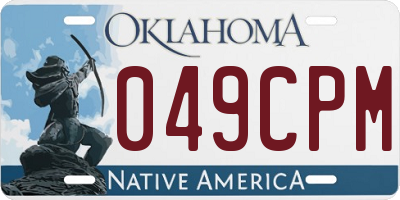 OK license plate 049CPM