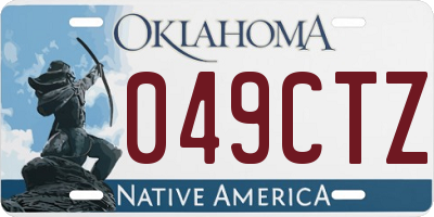 OK license plate 049CTZ