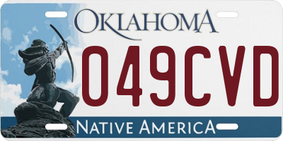 OK license plate 049CVD