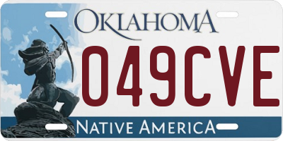 OK license plate 049CVE