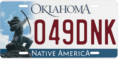 OK license plate 049DNK