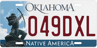 OK license plate 049DXL