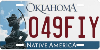 OK license plate 049FIY