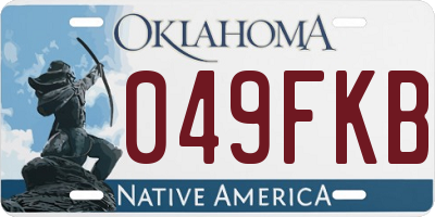 OK license plate 049FKB