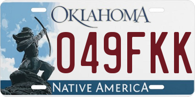 OK license plate 049FKK