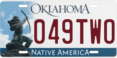 OK license plate 049TWO