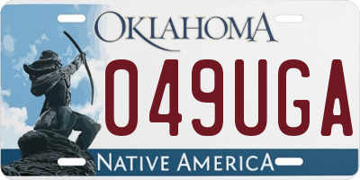 OK license plate 049UGA