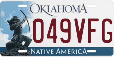 OK license plate 049VFG