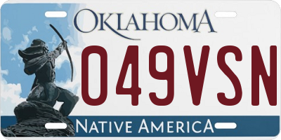 OK license plate 049VSN