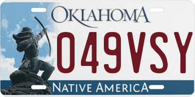OK license plate 049VSY