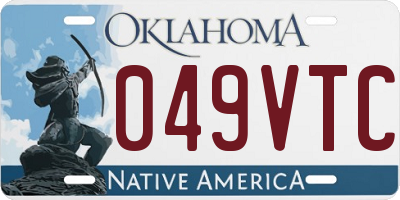 OK license plate 049VTC