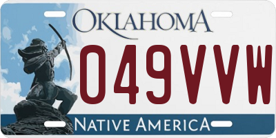 OK license plate 049VVW
