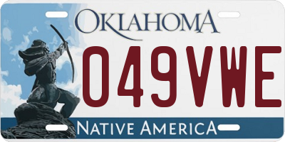 OK license plate 049VWE