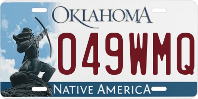 OK license plate 049WMQ