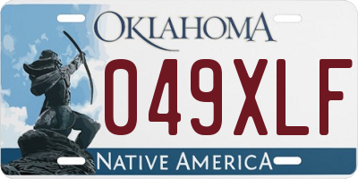 OK license plate 049XLF