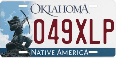 OK license plate 049XLP