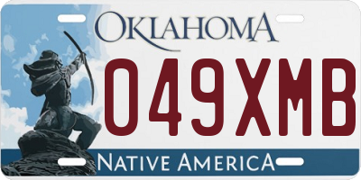 OK license plate 049XMB