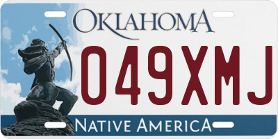 OK license plate 049XMJ