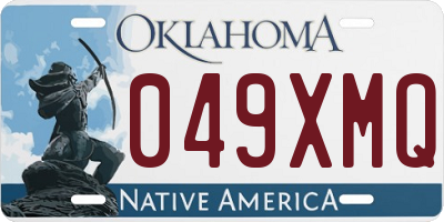 OK license plate 049XMQ