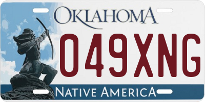 OK license plate 049XNG