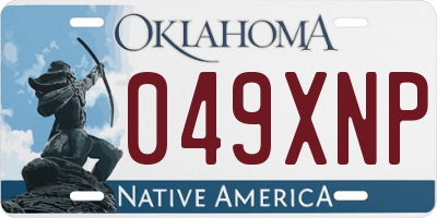 OK license plate 049XNP