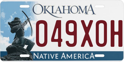 OK license plate 049XOH