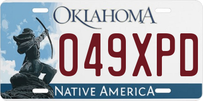OK license plate 049XPD