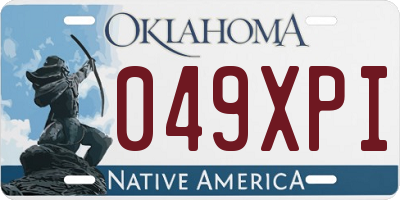 OK license plate 049XPI