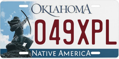 OK license plate 049XPL