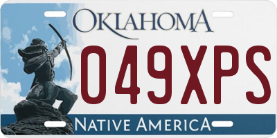 OK license plate 049XPS