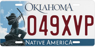 OK license plate 049XVP