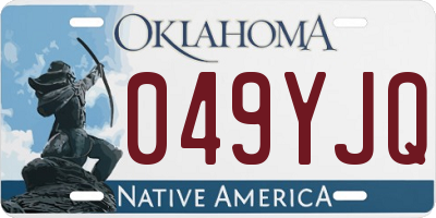 OK license plate 049YJQ