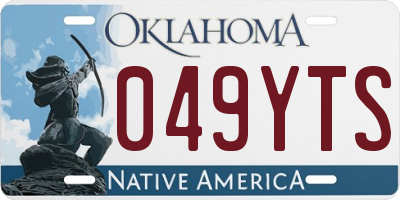 OK license plate 049YTS