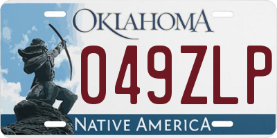 OK license plate 049ZLP